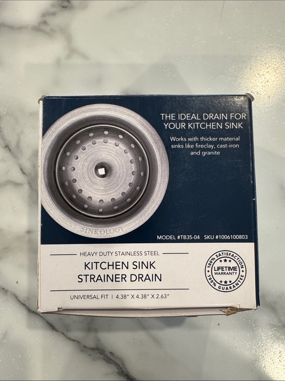 Sinkology Stainless Steel Kitchen Sink Strainer Drain - Brushed Silver